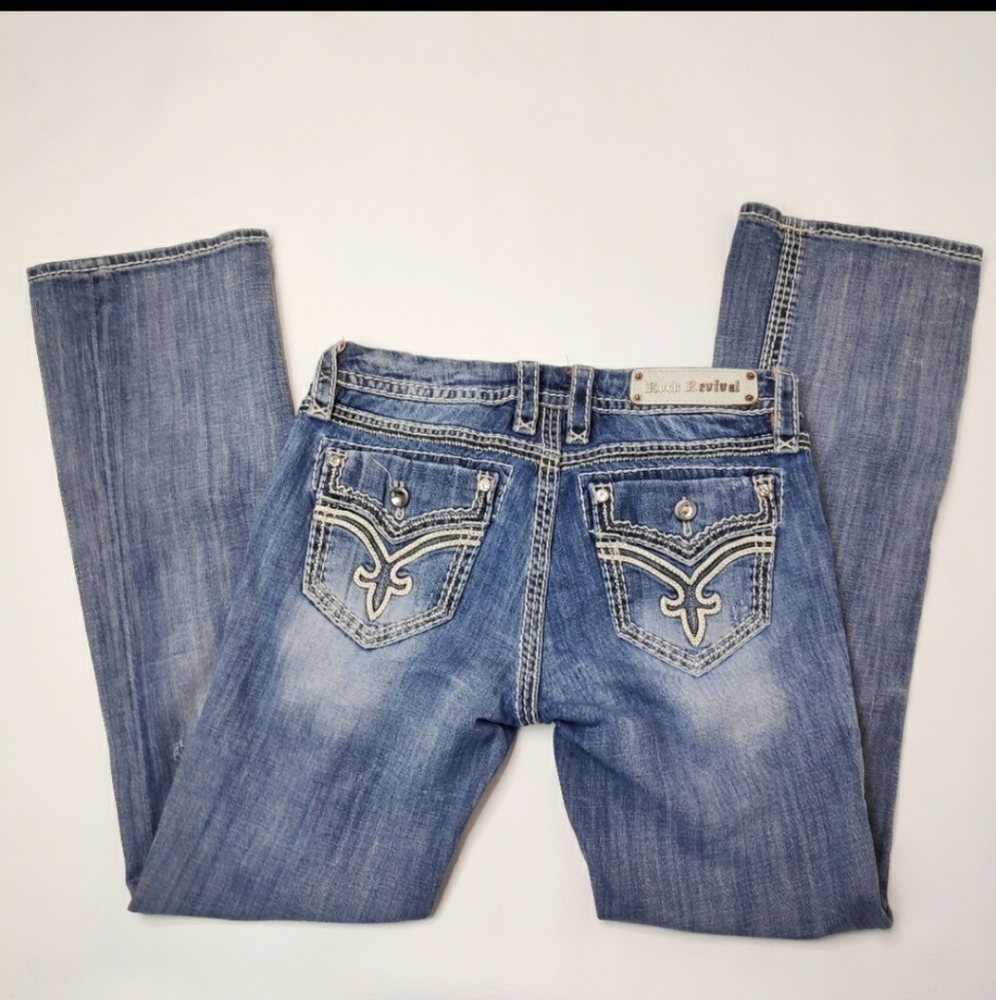 Rock Revival Donna Boot Cut Distressed Jean 30
